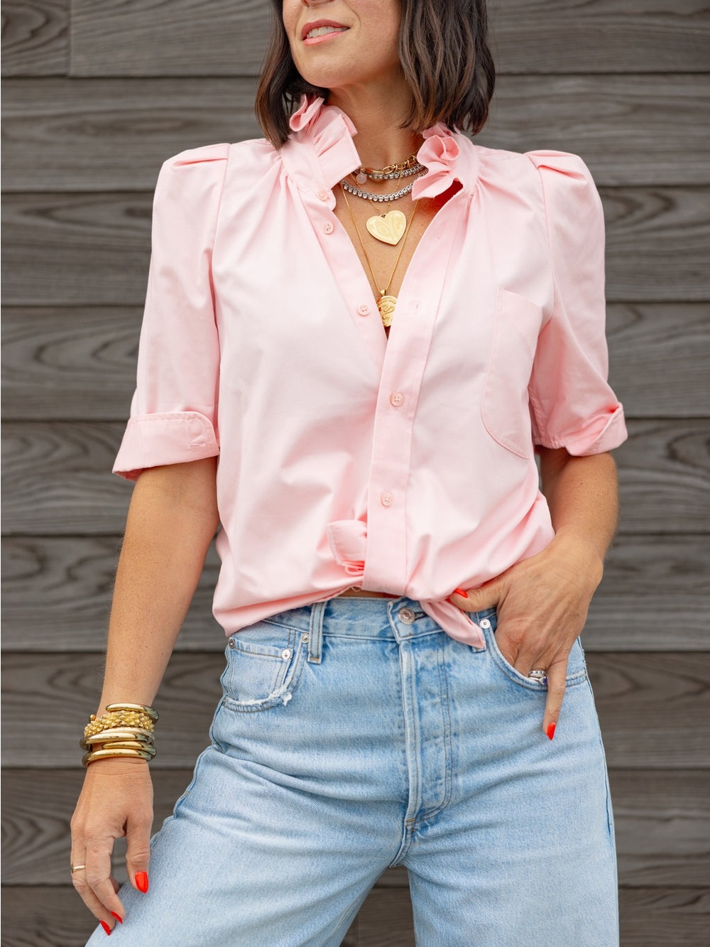 KMJ Bontina Top in Pink